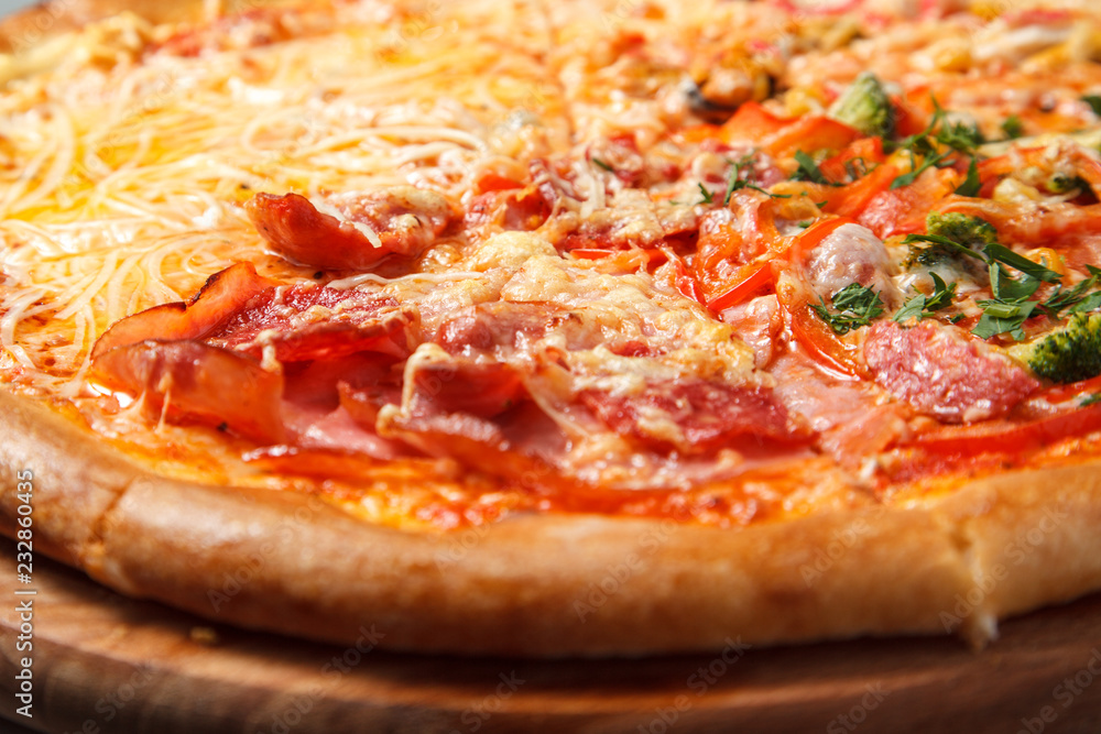 Sliced Pizza Close Up Sliced Pizza Close Up