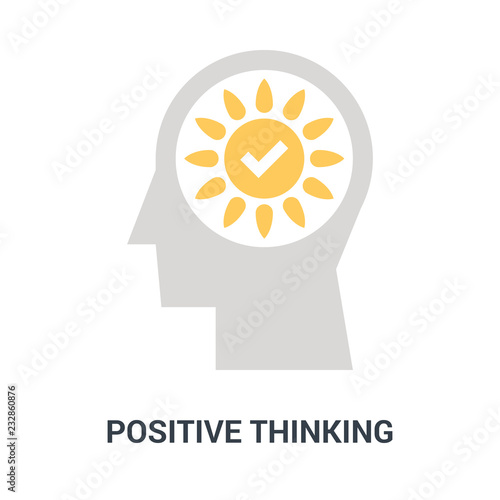 positive thinking icon concept
