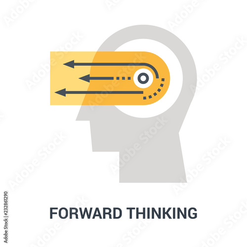 forward thinking icon concept