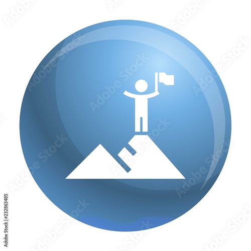 Hight political target icon. Simple illustration of hight political target vector icon for web design isolated on white background
