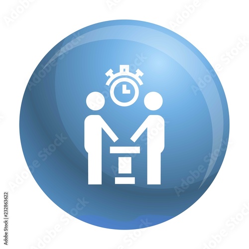 Political debate icon. Simple illustration of political debate vector icon for web design isolated on white background