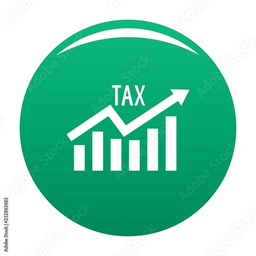 High tax icon. Simple illustration of high tax vector icon for any design green