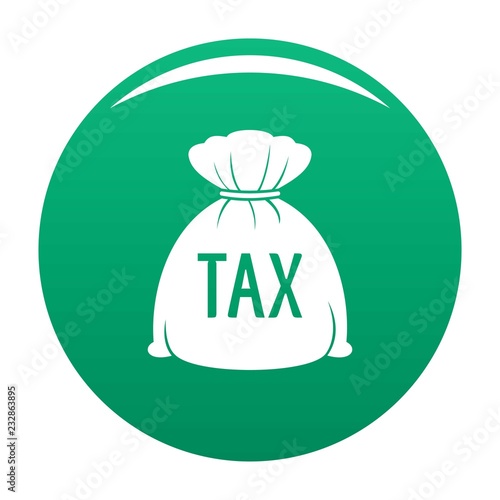 Money bag icon. Simple illustration of money bag vector icon for any design green