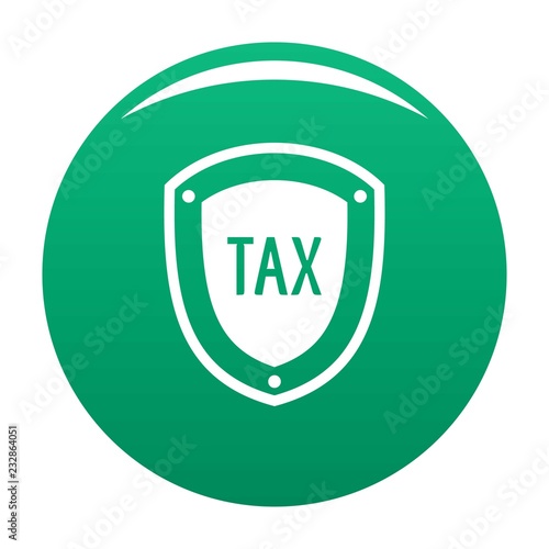 Tax protection icon. Simple illustration of tax protection vector icon for any design green