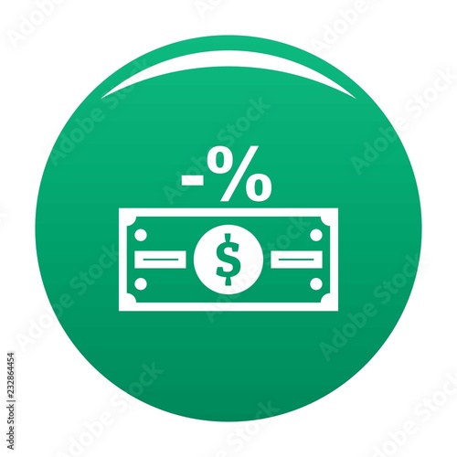 Pay tax icon. Simple illustration of pay tax vector icon for any design green
