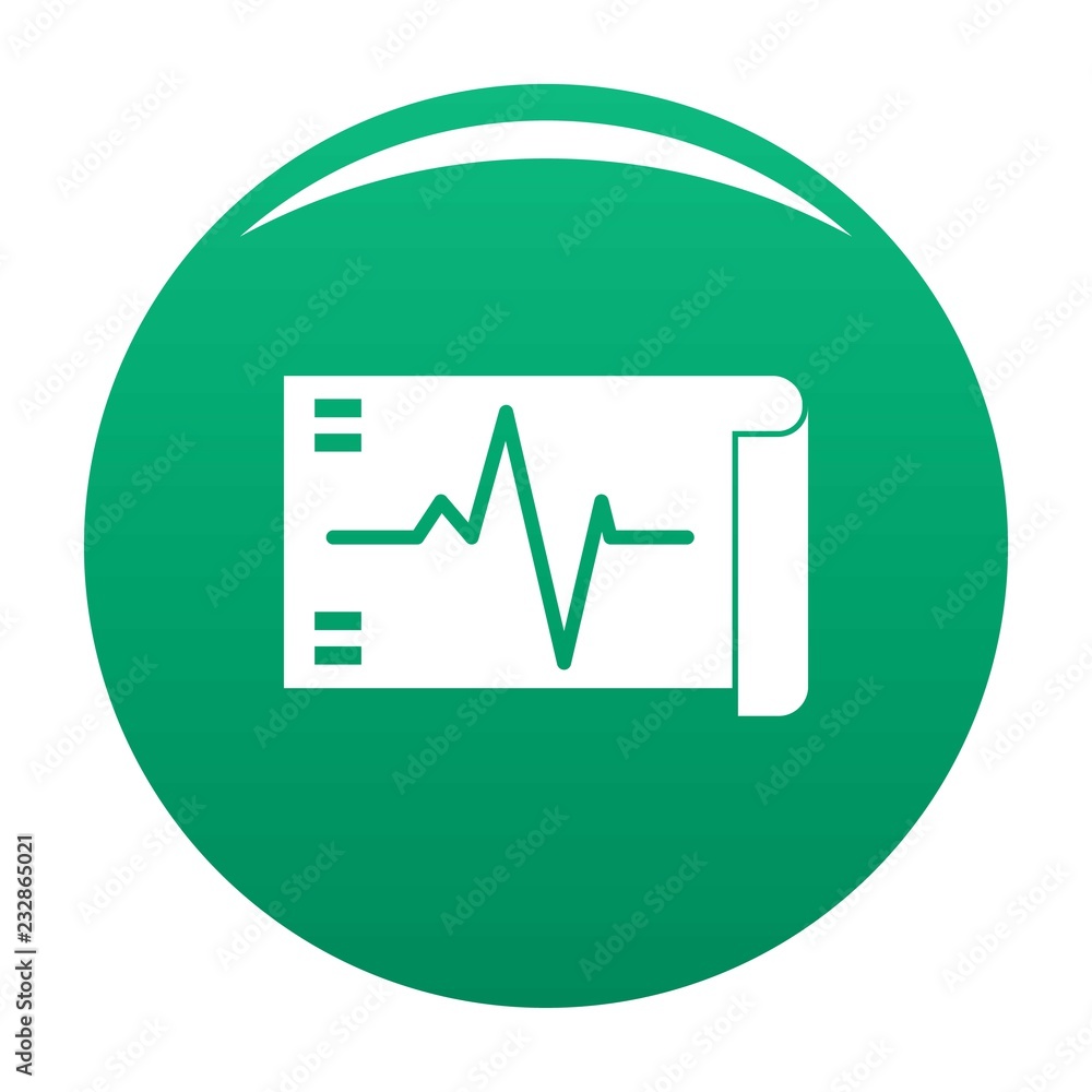 Electrocardiogram icon. Simple illustration of electrocardiogram vector icon for any design green Electrocardiogram icon. Simple illustration of electrocardiogram vector icon for any design green