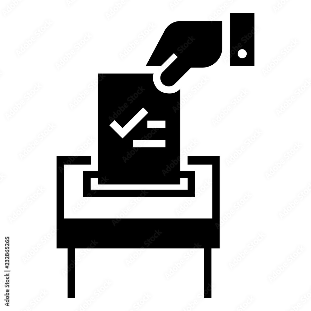 Election paper icon. Simple illustration of election paper vector icon for web design isolated on white background Election paper icon. Simple illustration of election paper vector icon for web design isolated on white background