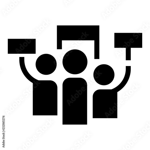 Protest icon. Simple illustration of protest vector icon for web design isolated on white background