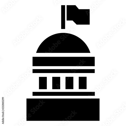 White house icon. Simple illustration of white house vector icon for web design isolated on white background