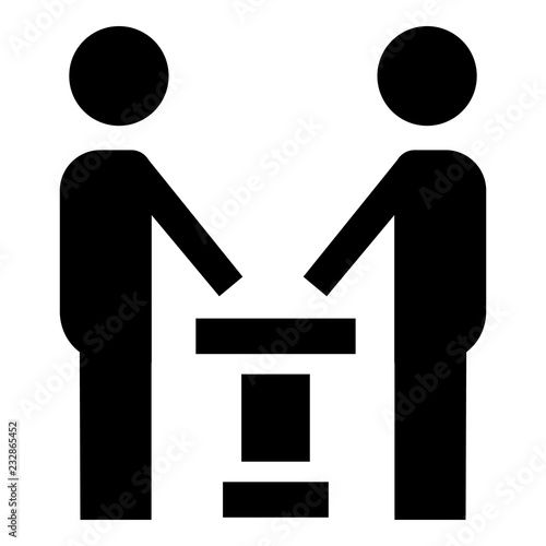 Political debate icon. Simple illustration of political debate vector icon for web design isolated on white background