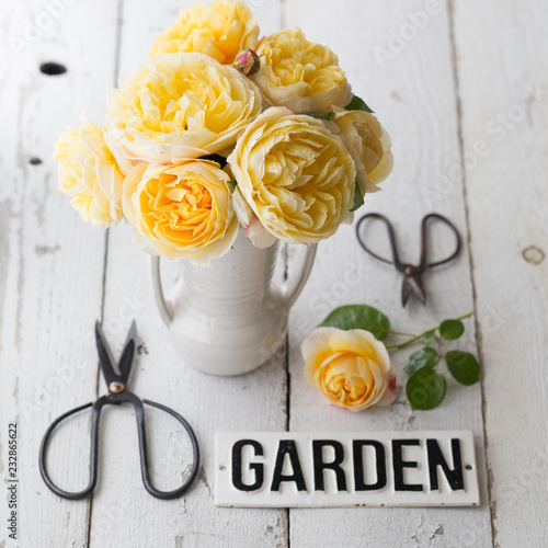 Bouquet of yellow roses 