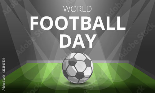 Football day concept background. Cartoon illustration of football day vector concept background for web design