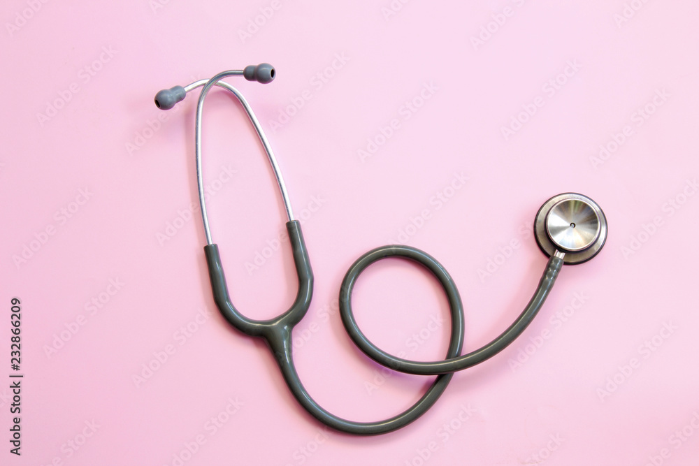 Medical concept. Stethoscope on the pink background. Medical concept. Stethoscope on the pink background.