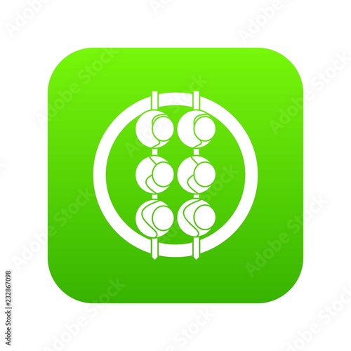 Asian shashlik icon digital green for any design isolated on white vector illustration