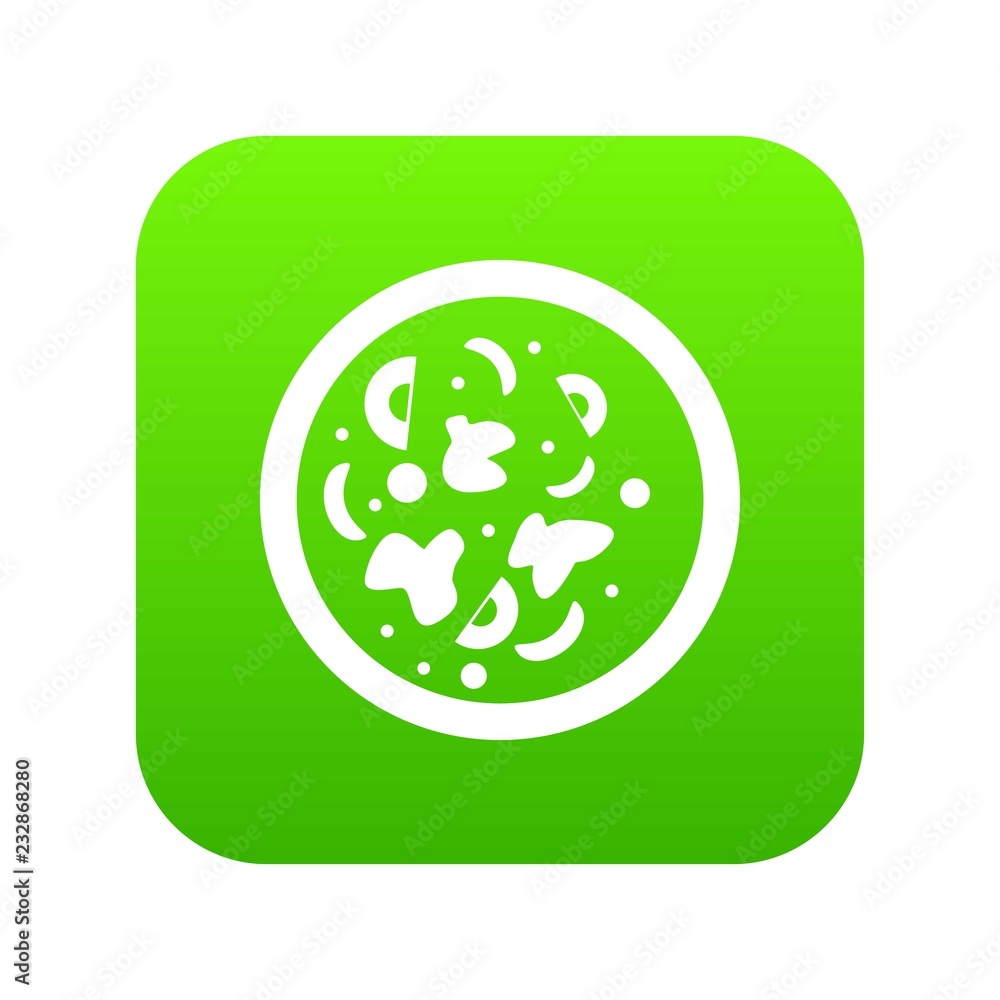 Asian hot dish icon digital green for any design isolated on white vector illustration Asian hot dish icon digital green for any design isolated on white vector illustration