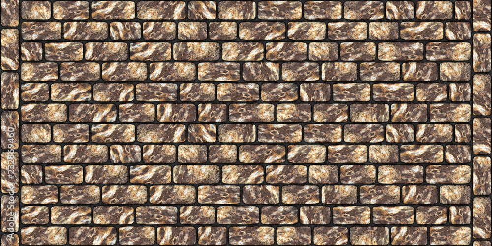 Naklejka premium Pavement texture of regularly smooth stones 0025