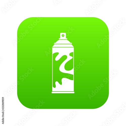 Colored spray icon digital green for any design isolated on white vector illustration