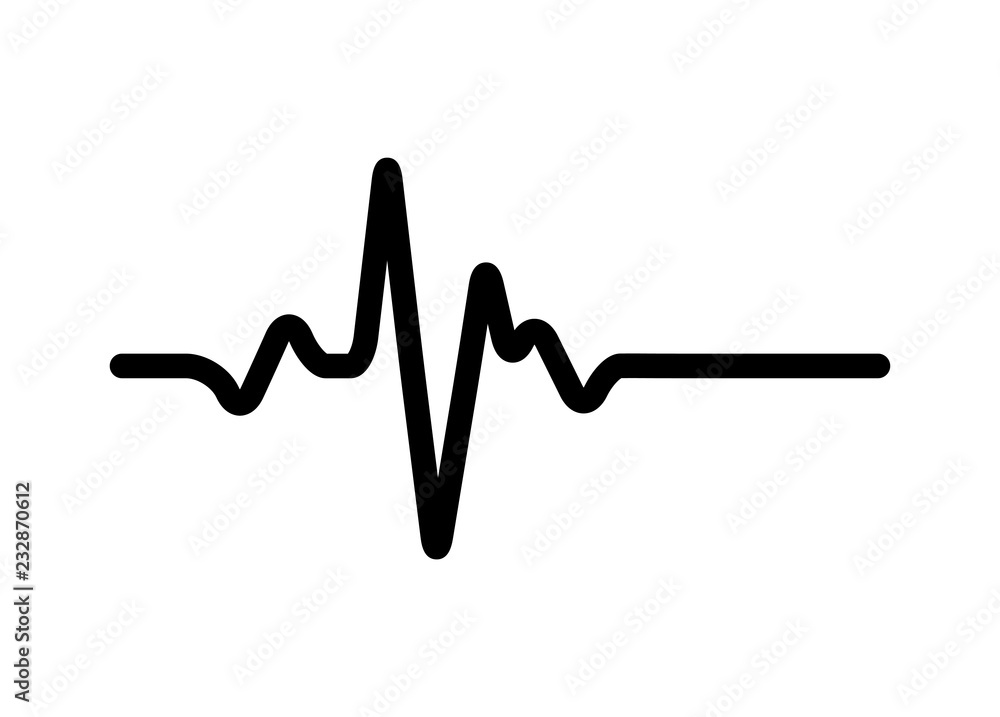heart rhythm, Electrocardiogram, ECG - EKG signal, Heart Beat pulse line concept design isolated on white background heart rhythm, Electrocardiogram, ECG - EKG signal, Heart Beat pulse line concept design isolated on white background