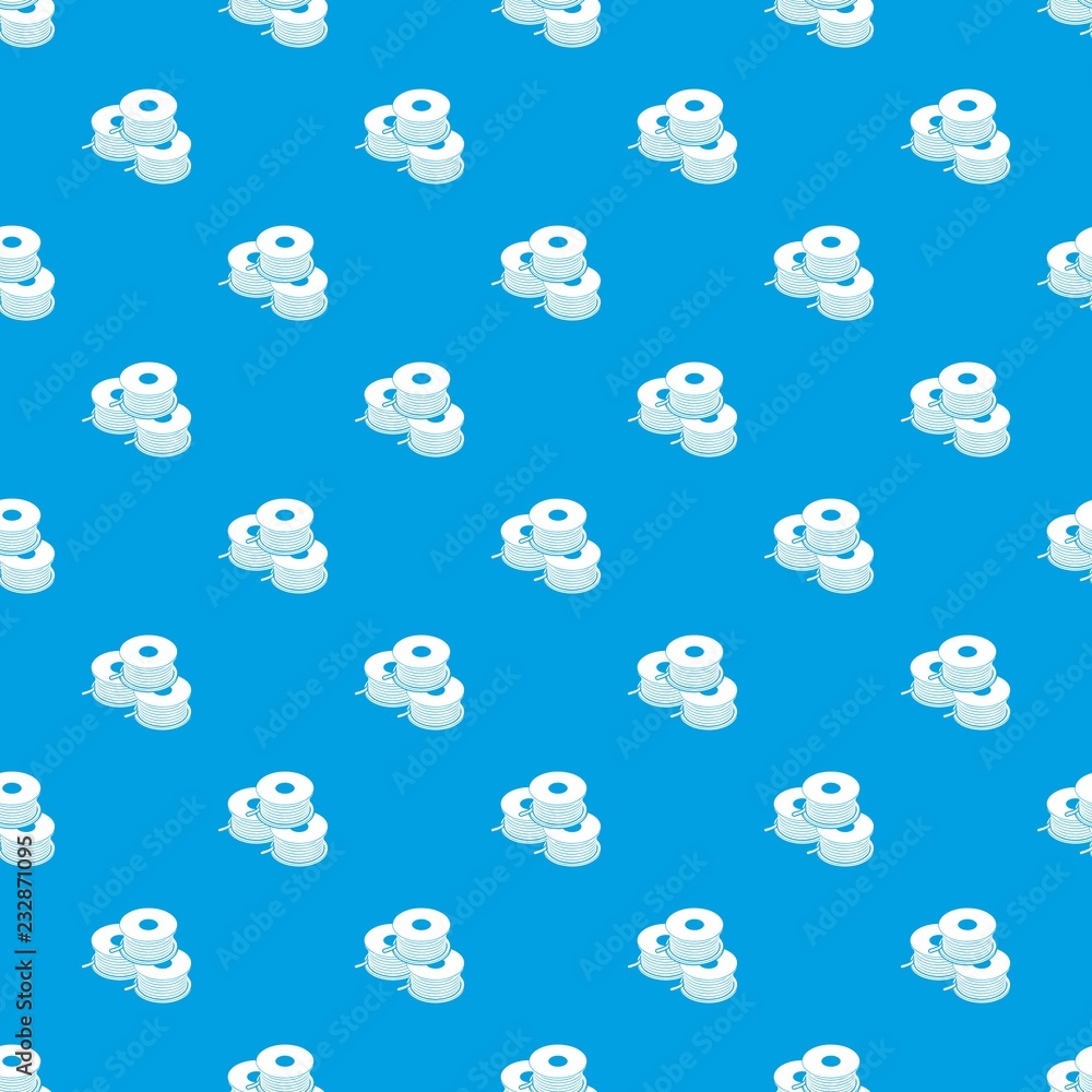 Coil for d printer pattern vector seamless blue repeat for any use