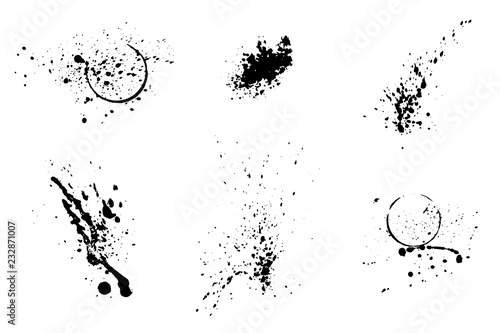 Set of blots and stains vector