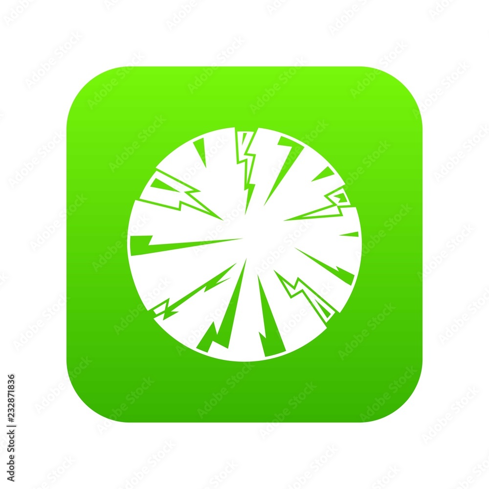 Dangerous planet icon digital green for any design isolated on white vector illustration Dangerous planet icon digital green for any design isolated on white vector illustration