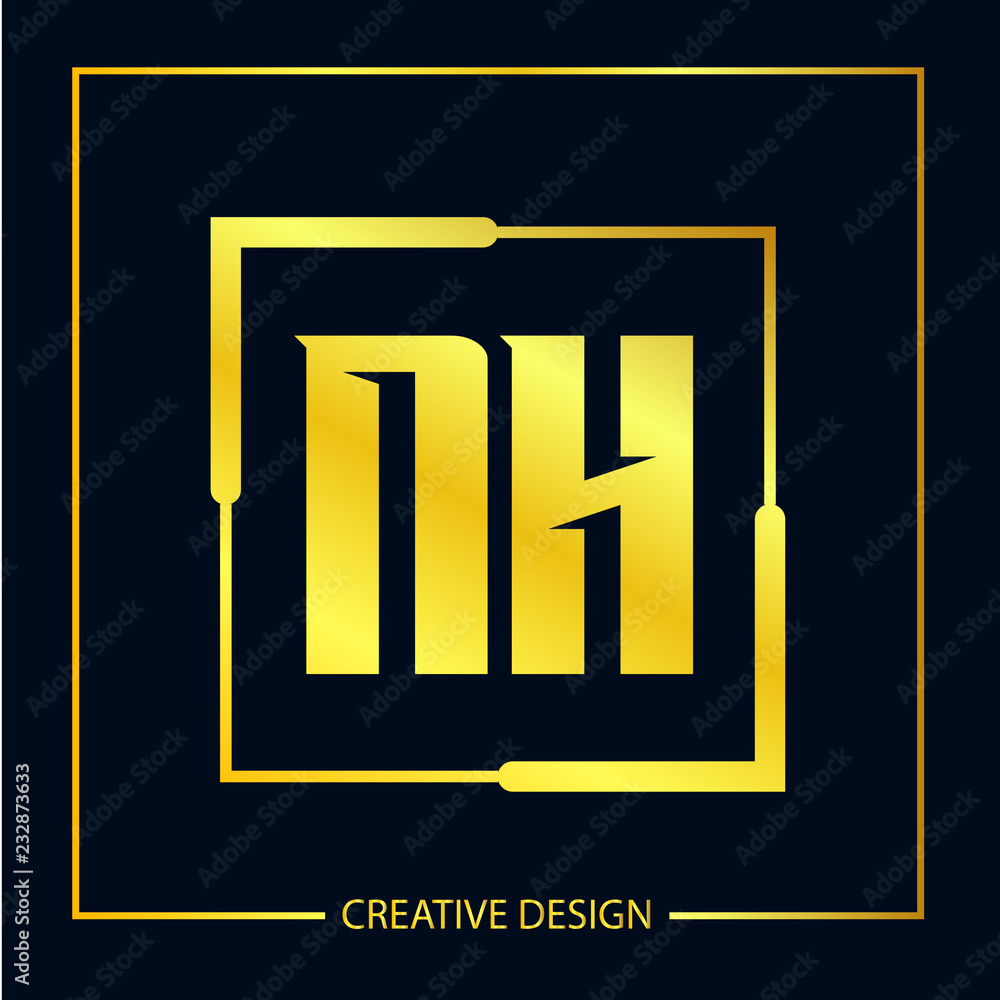Initial Letter NH Logo Template Design Initial Letter NH Logo Template Design