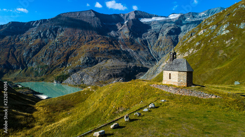 little church in the mountains of austria 