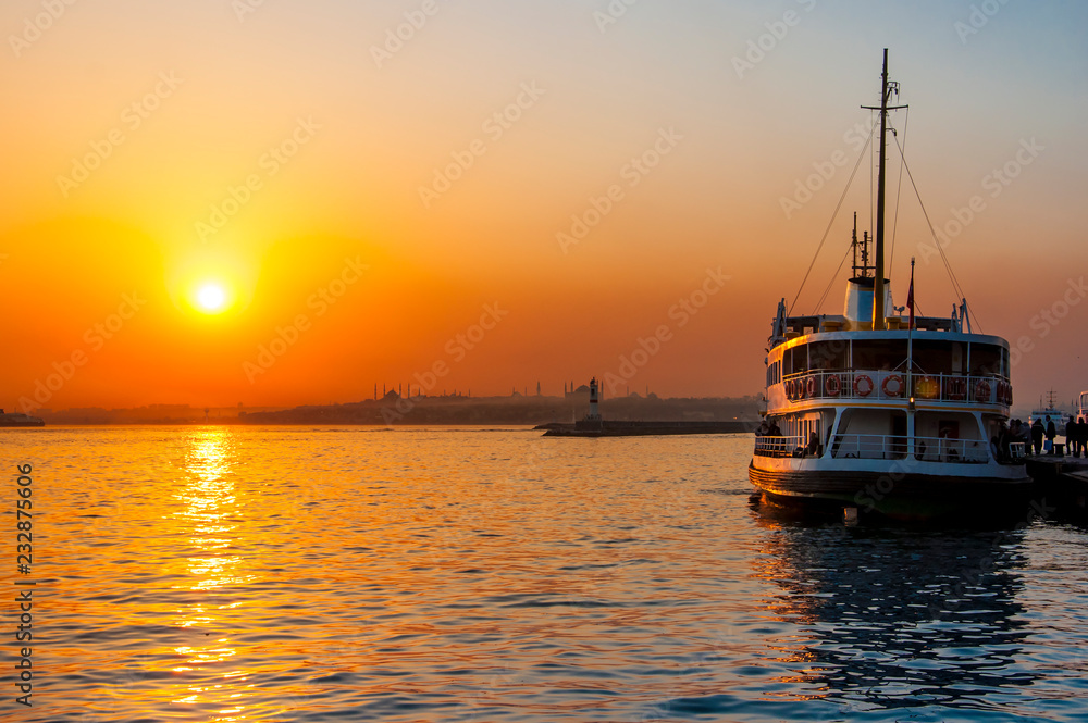  a passenger ship at bosphorus istanbul