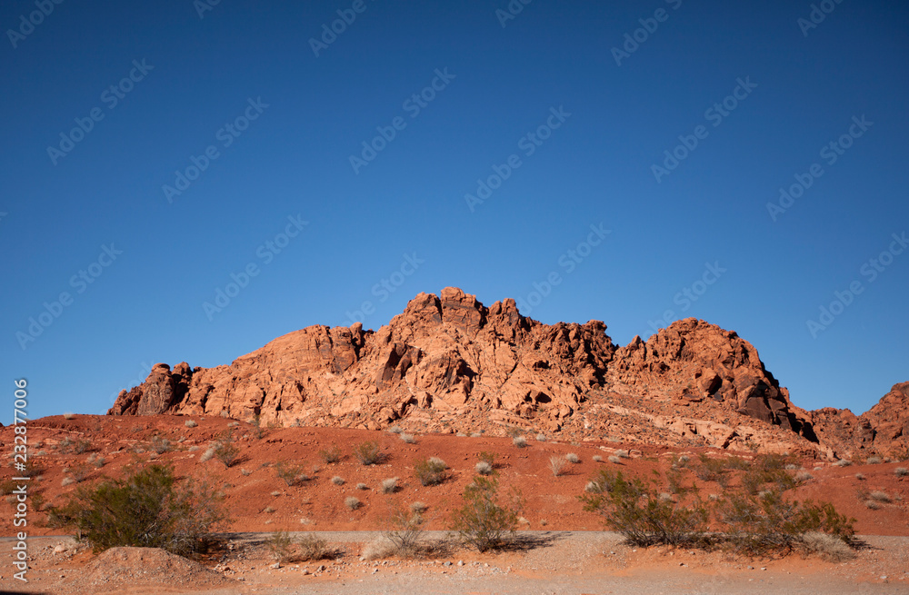 Red rock formations in Valley of Fire Nevada