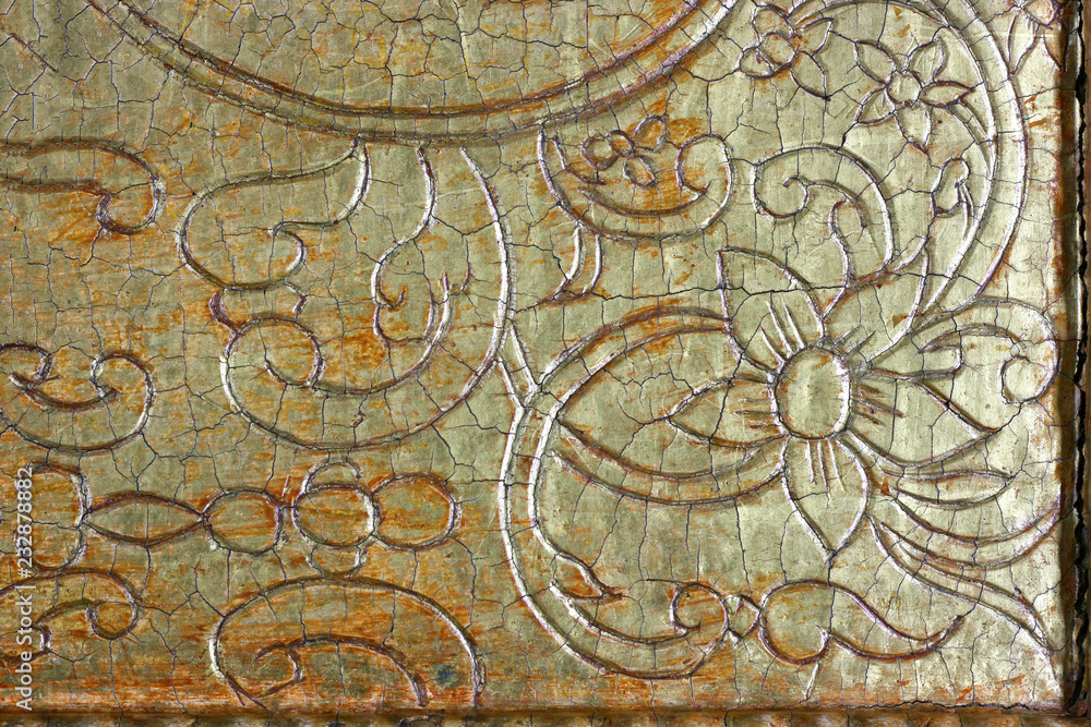Restoration: close up of a painting final retouch Restoration: close up of a painting final retouch
