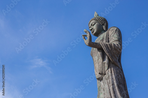 Big Buddha statue in the temple at phutthamonthon province. © N_studio