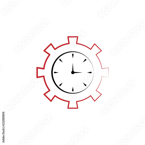 Time management settings 2 colored line icon. Simple colored element illustration. Time management settings outline symbol design from finance set