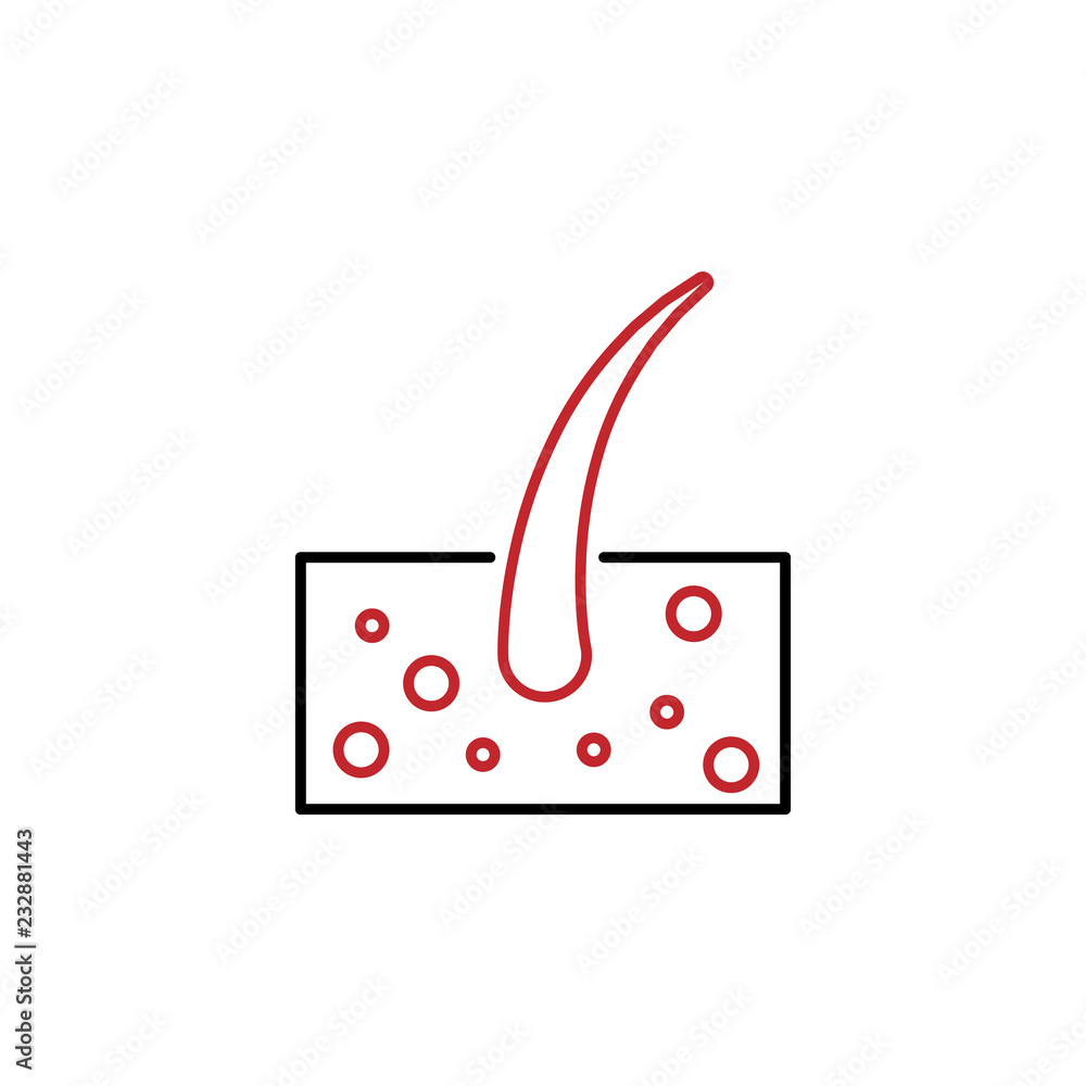 Dermatology 2 colored line icon. Simple colored element illustration.  Dermatology icon design from medicine set Stock Vector | Adobe Stock