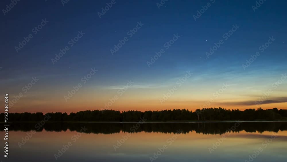 Noctilucent clouds, time lapse Noctilucent clouds, time lapse