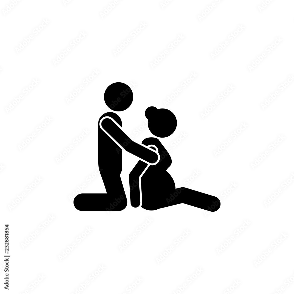 husband, pregnant woman icon. Element of pregnant icon for mobile concept and web apps. Pictogram husband, pregnant woman icon can be used for web and mobile