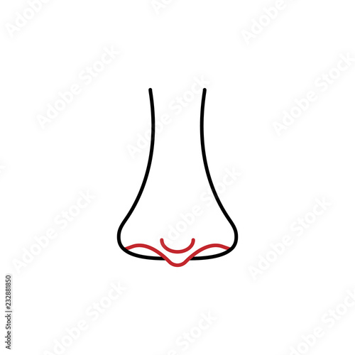 Rhinology 2 colored line icon. Simple colored element illustration. Rhinology icon design from medicine set