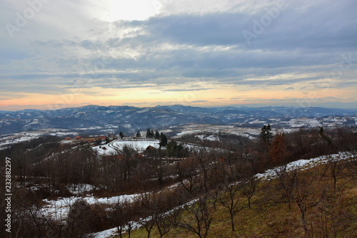 Fototapeta Naklejka Na Ścianę i Meble -  panorama of mountains in winter