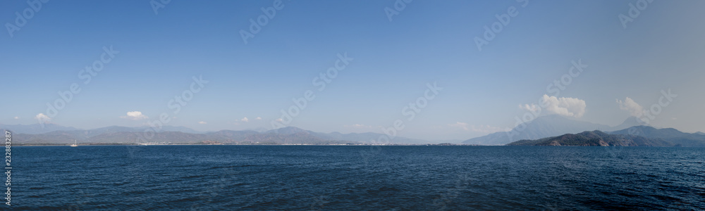 Turkish Coast - Sea, Sky, and Mountains - Panoramic