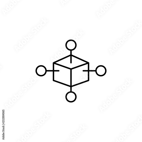 centralized, block chain icon. Element of block chain icon for mobile concept and web apps. Thin line centralized, block chain icon can be used for web and mobile