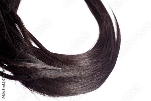 Black Hair Isolated on White
