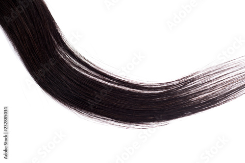 Black Hair Isolated on White