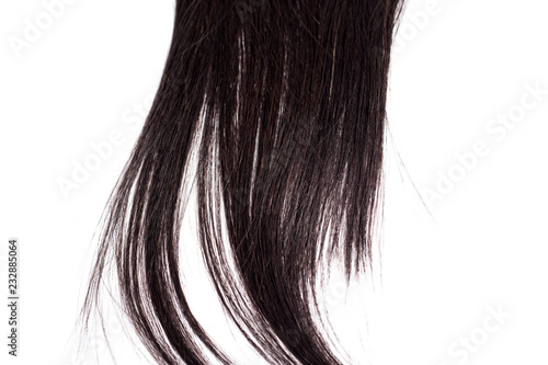 Black Hair Isolated on White