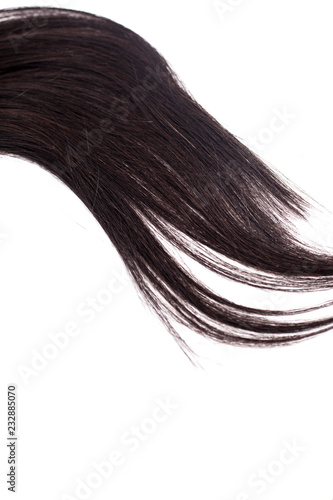 Black Hair Isolated on White