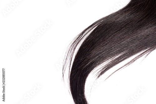 Black Hair Isolated on White