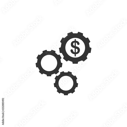 gear, setting, usd icon. Element of business icon for mobile concept and web apps. Glyph gear, setting, usd icon can be used for web and mobile
