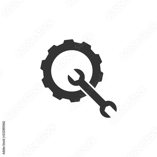 setting, gear, adjustable wrench, business icon. Element of business icon for mobile concept and web apps. Glyph setting, gear, adjustable wrench, business icon can be used for web