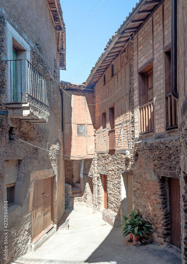 Village of Robledillo de Gata in Spain