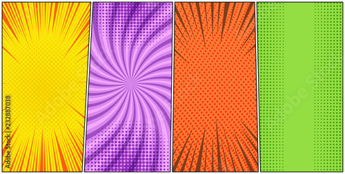 Comic book pages concept