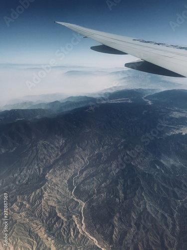 aerial view from airplane