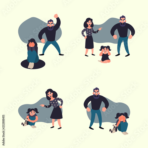 Domestic violence concept.